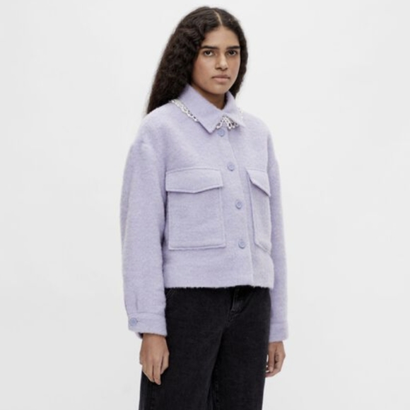 .Object Jackets & Blazers - .Object Orchid Bloom Boxy Fit Purple Shacket Jacket Medium